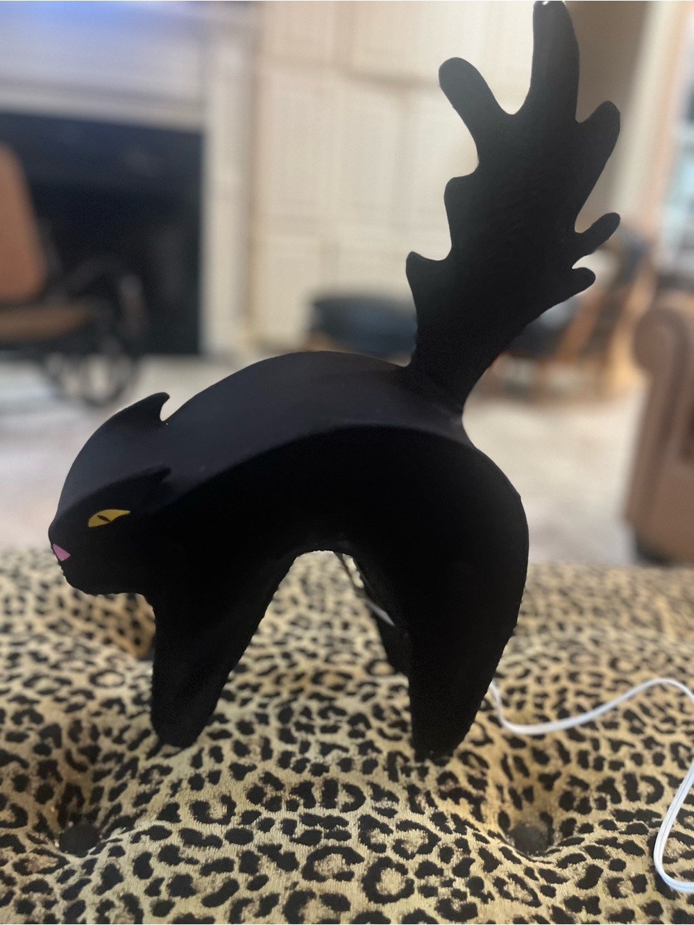 VTG Halloween Black Cat Nylon Lamp 1998 Vintage Trendmasters